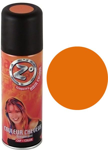 Barevný sprej na vlasy barva oranžová