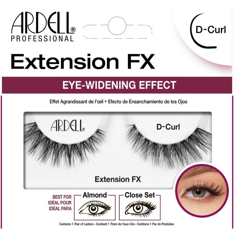 ARDELL Profesionální umělé nalepovací řasy Extension FX D-Curl EYE-Widening Effect
