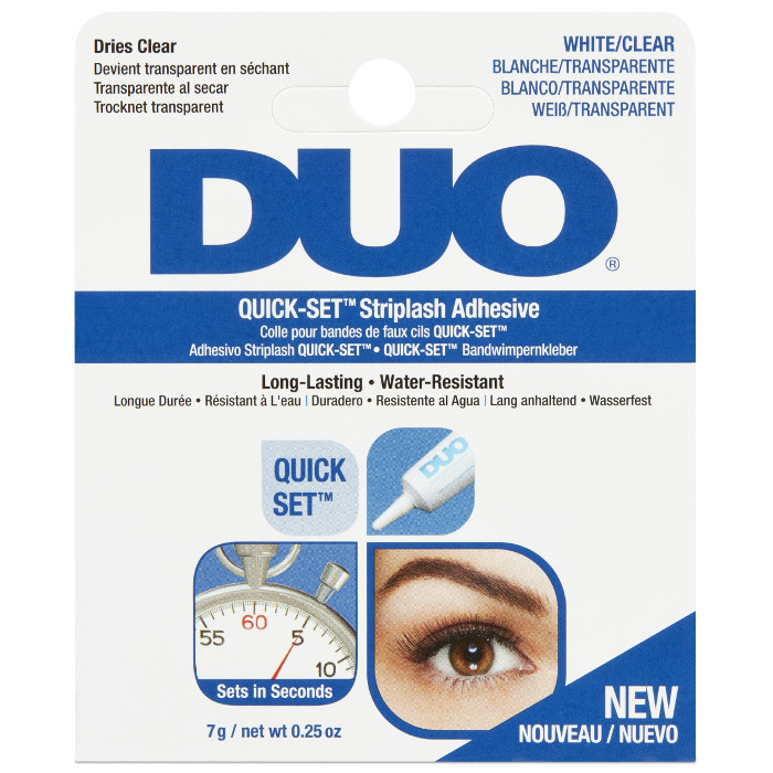 DUO Quick SET Adhesive Latex Rychleschnoucí lepidlo na obloučkové řasy čiré průhledné 7g