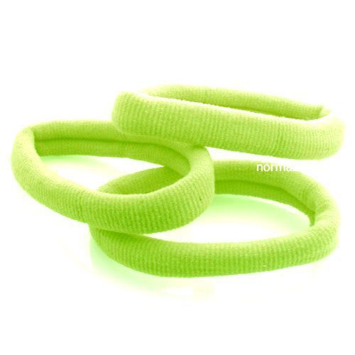 Textilní gumička do vlasů žluto zelená průměr 4cm GUM56