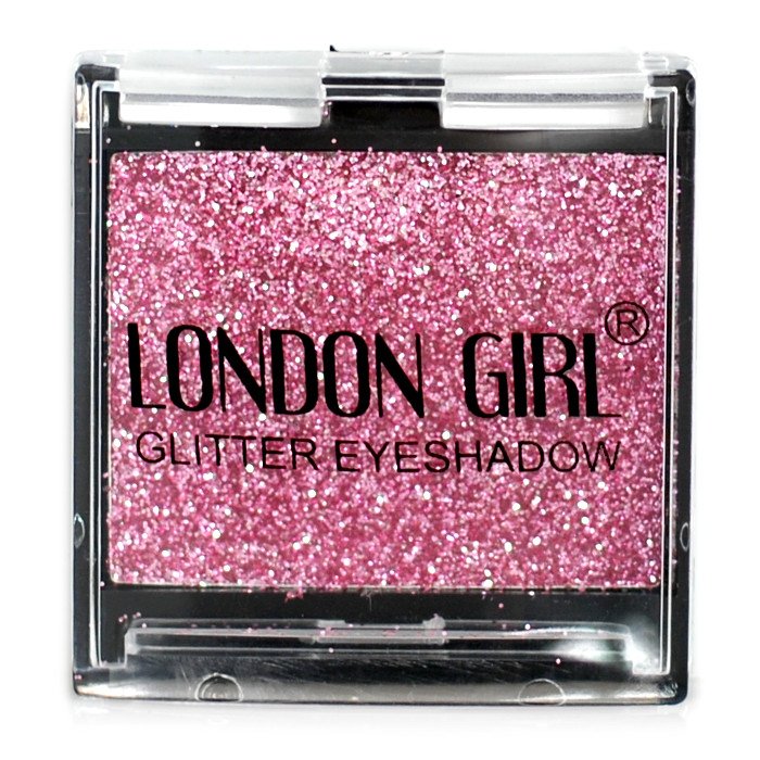 LONDON GIRL Flitrové oční stíny MONO Světle růžové GLITTER Eyeshadow 07 4,5g