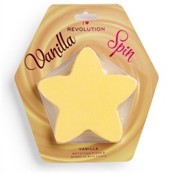I♥Revolution Koupelová bomba hvězda žlutá Vanilla Spin Star 100g