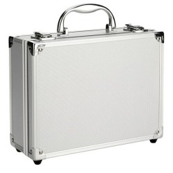 Plně vybavený kosmetický hliníkový kufr pevný