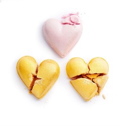 I♥Revolution Koupelová bomba Metallic Heart Fizzer Kit sada 3 ks 120g