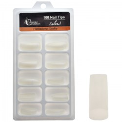 ABSOLUTE COSMETICS Umělé nalepovací nehty bílé Salon Natural 100ks