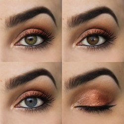 Paletka očních stínů Oranžová, tělová, hnědá a bronzová 