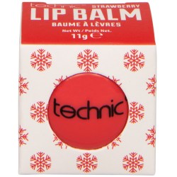 TECHNIC Vánoční kulatý balzám na rty jahodový STRAWBERRY Novelty Lip Balm Balls 11g
