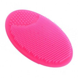 Růžový silikonový čisticí pleťový kartáček