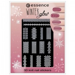 ESSENCE Limitka Winter Glow Nálepky na nehty 3D knit 01 cold hands, warm hearts