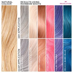 I♥Revolution Barva na vlasy fialová Rainbow Shots Lilac Dreams 100ml