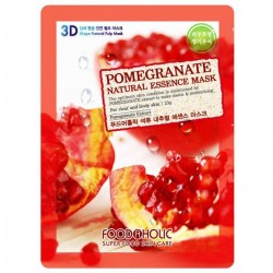 FOOD a HOLIC Mask 3D Pomegranate Maska granátové jablko s přírodními esencemi pro čistou a hydratovanou pokožku