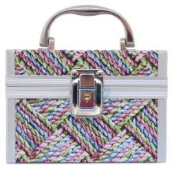 Kosmetický kufr barevný pletený vzor