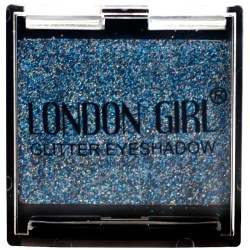 LONDON GIRL Flitrové oční stíny MONO modro stříbrné GLITTER Eyeshadow 21 4,5g