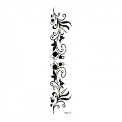 Dočasné tělové tetování pásek květiny CHM160