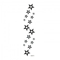 Dočasné tělové tetování pásek černé hvězdičky CHM199