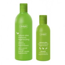 ZIAJA Oliva regenerační šampon na vlasy 400 ml + Oliva kondicioner na vlasy 200 ml 1+1 ZDARMA
