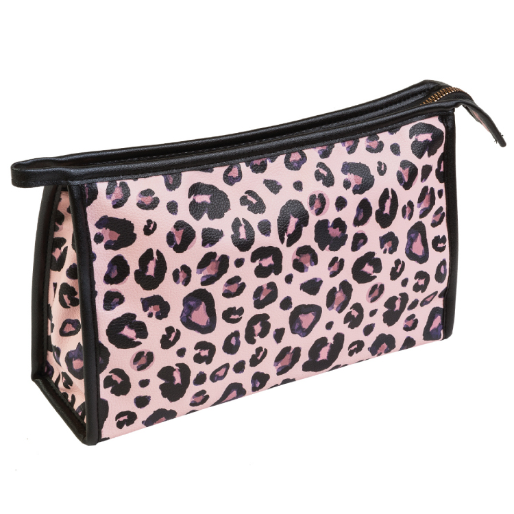 ROYAL Kosmetická taštička růžová velká se vzorem leoparda PURRFECTION Cosmetic Bag 1ks